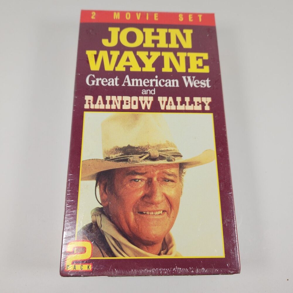 John Wayne - Great American West‎ and Rainbow Valley (2 VHS Set) NEW VHS SEALED